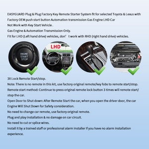 EASYGUARD <b>Plug</b> & Play Remote Starter Fit for RAV4 Gas Engine Auto Transmission Cars with Oem Push Start Button Only - Product Image 5