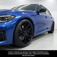 Sur mesure 12000T Forgé |   Norme DOT |   MOQ 4 S1-00039 18-24 Design en maille noire brillante pour jantes de BMW Série 3