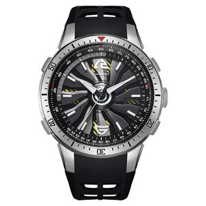 Montre automatique mécanique de sport pour homme Time Running, cadran multifonctionnel, étanche 5 bars, chronomètre, ajourée et lumineuse - Product Image 1