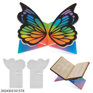 KK473 Diy Butterfly Bücherregal Support Buchhalter Harz Gussform Noten ständer Buch Lese ständer Bücherregal Epoxidharz form - Product Image 2