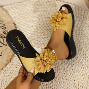 Sandalias de Verano 2025 de Color Sólido, Punta Redonda, Plataforma Gruesa, Modernas y Casuales para Mujer - Product Image 3