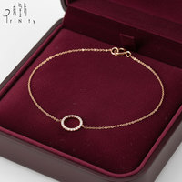 Bracelet unisexe tendance en or rose massif 18 carats de qualité exceptionnelle, fabriqué à la main, brillant, série personnalisée, exquis, avec 22 diamants naturels
