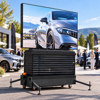 Écran LED mobile extérieur sur remorque, affichage LED sur remorque à roues pour la location publicitaire