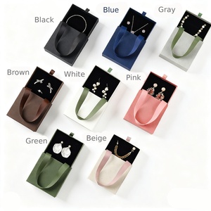 Hot Selling Drawer Type Jewelry Box <b>Paper</b> with Handle for Wedding Travel Portable Ring Earrings Necklace Gifts - Product Image 4