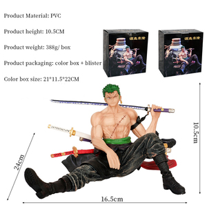 Modellino GK Cartoon di <span class=keywords><strong>Zoro</strong></span> con Tre Spade, 10,5 CM, Action Figure in PVC per Collezionisti di Manga e Anime - Product Image 2