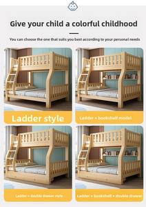 Literas Modernas Infantiles de Madera Sólida de Gran Venta en Color Gris para Dormitorio - Product Image 5