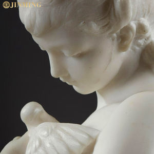 รูปปั้นหินอ่อนบริสุทธิ์แกะสลักด้วยมือขนาดเท่ามือรูปปั้นกลางแจ้งสวนหินแกะสลักด้วยมือ - Product Image 4