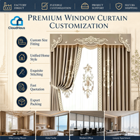 Rideaux crème haut de gamme sur mesure Yun Zhu, prix usine, support de projet, draperies royales en jacquard pour projets de design d'intérieur