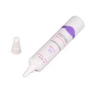 Tube d'emballage cosmétique transparent en PE sans BPA avec bouchon à vis, couleur personnalisée, embout souple pour crème solaire et crème pour les yeux