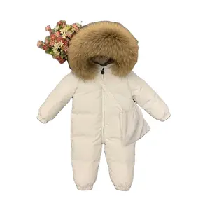 Winter Children Infant Girl Rompers Clothes One Piece Kids Boy Overalls Hooded Down Jumpsuit Baby Snowsuit Newborns Clothes