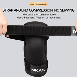 Fabricante de Rodilleras con Logotipo Personalizado MKAS, <span class=keywords><strong>Rodillera</strong></span> de Neopreno de 7mm, Venta al Por Mayor Directa de Fábrica, Bajo MOQ, OEM, ODM, Soporte de Compresión - Product Image 3