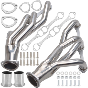 Collecteurs en céramique Target, tuyau en acier inoxydable, compatible avec Chevy 265-400 SBC Gen I <span class=keywords><strong>V8</strong></span> Monte Malibu <span class=keywords><strong>Camaro</strong></span> Caprice - Product Image 3