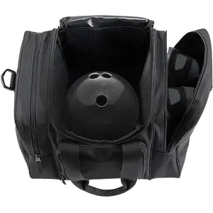 Produttori di sport Indoor pesanti personalizzati di fabbrica borsa da Bowling a 3 palline con tasche per scarpe e tracolla