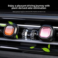 Nouveau désodorisant de voiture en plastique, parfum longue durée, film respirant pour grille d'aération, parfum décoratif en papier coton