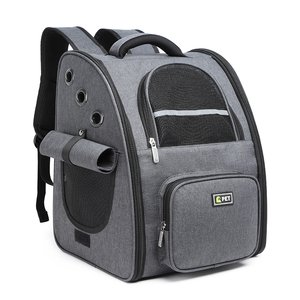Sac à dos de transport pour chien de luxe Oxford avec fermeture éclair, pliable, respirant, double épaule, pour voyages - Product Image 2