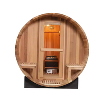 Nouveau design Sauna domestique en bois pour 2 à 4 personnes et sauna extérieur à vapeur sèche