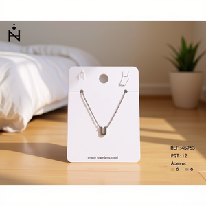 Tobillera con letra U de acero inoxidable, joyería minimalista para mujer, accesorio de calzado de moda - Product Image 3