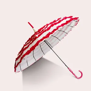 遮阳伞2色百合象牙婚礼宝塔伞