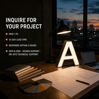 Lettres rétroéclairées LED certifiées RoHS CE, économie d'énergie, signalétique intérieure et extérieure pour entreprises