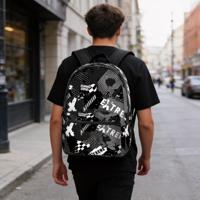 Sac à dos tendance pour étudiants du lycée et de l'université - Polyester durable avec grande capacité