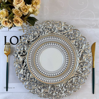 Assiettes de Présentation Vintage Sculptées Européennes, Haute Qualité pour Hôtels Haut de Gamme, Mariages, Fêtes et Restaurants