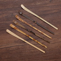 ESTICK Set de cuillères en bambou faites à la main pour la cérémonie du thé et du matcha Logo personnalisé Cuillère longue écologique Service à café et thé de style japonais