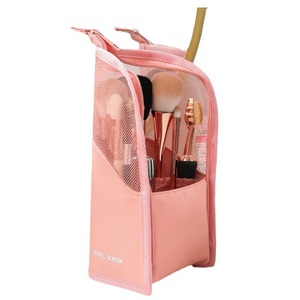 Travel Season <b>Makeup</b> Brush Bag Pink Mesh With <b>Drawers</b> For <b>Makeup</b> Storage Organizers - Product Image 5