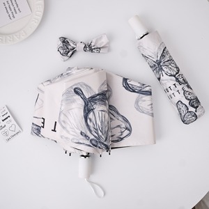 Nouveau <span class=keywords><strong>parapluie</strong></span> <span class=keywords><strong>automatique</strong></span> papillon de style national pour femmes entièrement Protection contre les UV et la pluie Pare-soleil portable pour les étudiants - Product Image 6