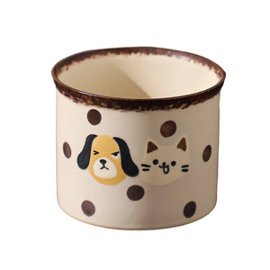Free shipping, handmade high-value <b>ceramic</b> mug, cute cat and dog mug, new creative water <b>cup</b>, cross-border underglaze color <b>cup</b>. - Product Image 2