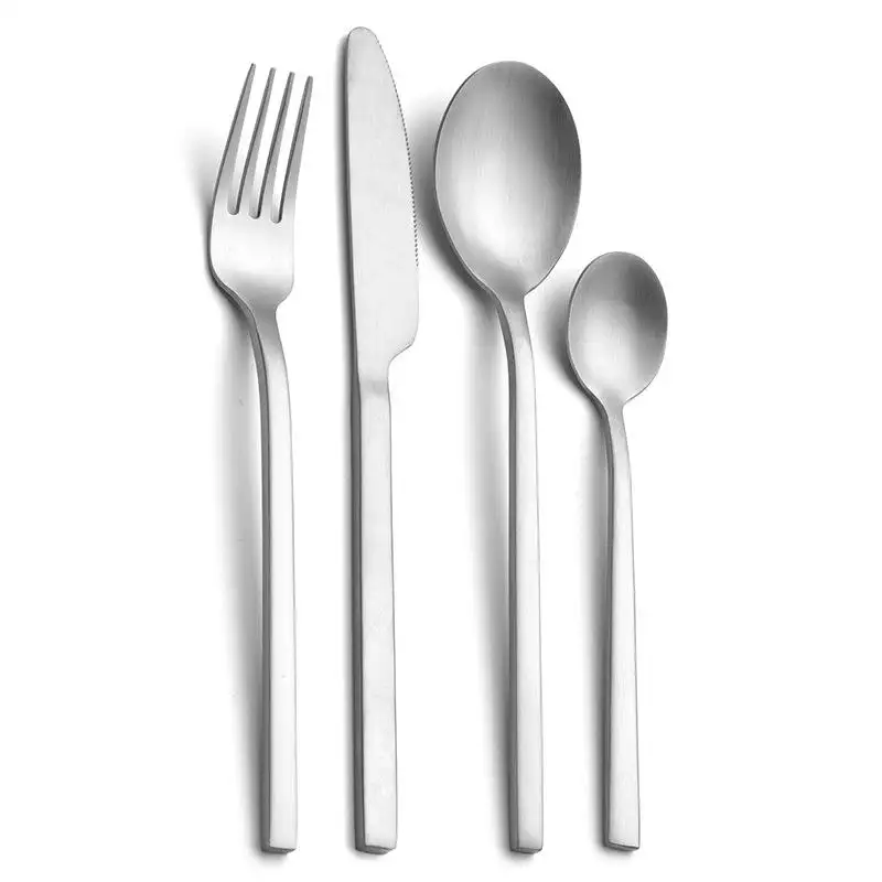 Jieyang nhà máy thép không gỉ thiết lập dao kéo kim loại muỗng nĩa và dao cổ điển Flatware Set Bạc Set