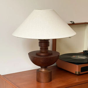 Lampe de table nordique moderne pour salon, hôtel, en bois, métal, <span class=keywords><strong>tissu</strong></span>, LED, haute qualité, nouveau design, stable, unique, lampe de table Heliosu Vase - Product Image 2