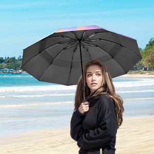 ร่มกอล์ฟขนาด 27 นิ้ว โครงเหล็ก ซี่โครงไฟเบอร์กลาส เปิดปิดด้วยมือ ปิดอัตโนมัติ กันลม ใช้ได้ทุกฤดู ร่ม 210T - Product Image 4