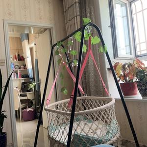 Zxm Boho Macrame Swing Basket for Baby Macrame <b>Rocking</b> Recliner <b>Crib</b> Basket Hanging Hammock - Product Image 4