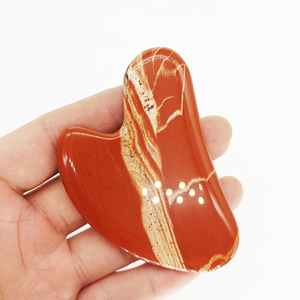 Factory Wholesale Natural Jade White Jade Guasha Face Massage Facial Massager - Product Image 1