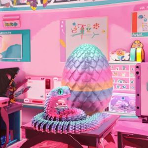 Juguete de Serpiente Articulada con Forma de Huevo de Dragón Víbora de Pascua, Impreso en 3D, Novedad y Regalo Divertido para Niños, Venta al por Mayor - Product Image 3