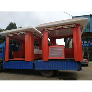 Food truck en acier inoxydable, 4 roues, style capsule moderne, cuisine mobile extérieure avec espace de préparation et alimentation intégrée - Product Image 4