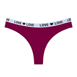 Tangas de algodón para mujer al por mayor, bragas tipo T-back sexys de talle bajo, suaves, elásticas y transpirables para deporte - Product Image 1