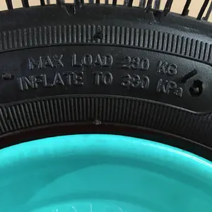 Roda de carrinho de mão pneu pneu pneu de borracha inflável com 3.00-8 3.25-8 3.50-6 4.00-6 3.50-8 4.00-8 13 14 16 Polegada 2.3