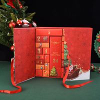 Personalisierbare Leere Karton-Minischubladenbox 24-Tage-Countdown Stabiler Schokoladen-Adventskalender Verpackungsbox mit Eigenem Logo