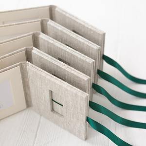 OEM Quà Tặng Đám Cưới Folio Giấy Vải Lanh Hộp Ảnh Trường Hợp In <span class=keywords><strong>USB</strong></span> Flash Drives Tông Cứng Bao Bì Hộp Với <span class=keywords><strong>USB</strong></span> Stick - Product Image 5