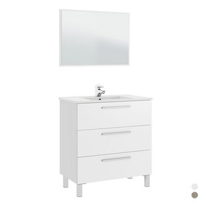 Meuble de salle de bain Athena 3 tiroirs 86 x 80 x 45 cm blanc brillant - Product Image 1
