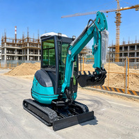Miniexcavadora con Accesorios, Motor de Marca, Se Vende a Bajo Precio, Excavadora de Ingeniería de Alta Calidad