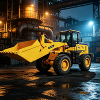 Cargadora de Ruedas de Servicio Pesado de 5 Toneladas con Cucharón Grande, Datos Técnicos Completos, Maquinaria para Construcción, Minería y Carreteras