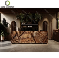 Design d'intérieur de restaurant haut de gamme, mobilier de salle à manger de luxe sur mesure, tables et chaises faciles à nettoyer pour la décoration des restaurants