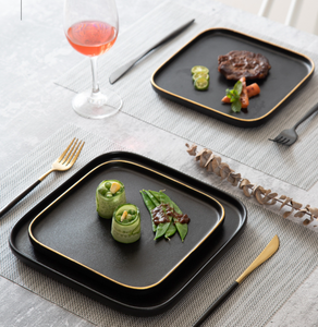 Ensemble de vaisselle en céramique écologique personnalisé, noir mat, texture premium, durable, sans BPA, de qualité alimentaire, pour hôtels - Product Image 6