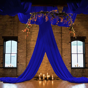 Elegant White Ceiling Curtains Flat <b>Window</b> Door <b>Blackout</b> Drapes for Home Decor Events Parties Included Processing Accessories - Product Image 3