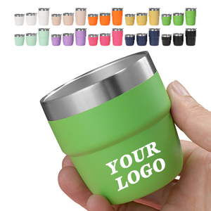 Taza de Café de Doble Pared, Vaso Térmico de Acero Inoxidable de 4oz, 6oz, 8oz con Tapas, Taza de Viaje Personalizada <span class=keywords><strong>para</strong></span> Bebidas Calientes y Frías - Product Image 1