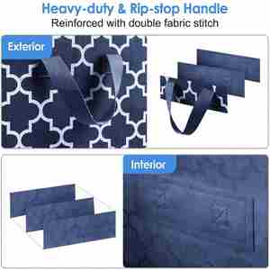 Bolsas de Almacenamiento Grandes para Mantas de 100L, Paquete de 3 Organizadores de Armario y Contenedores de Almacenamiento, Organizador Plegable con Asa - Product Image 4