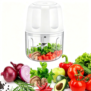Electric Mini Food Chopper 250ML Portable Garlic Chopper with USB Charging Mini Food Slicer for Onion Vegetables Chili Ginger - Product Image 1