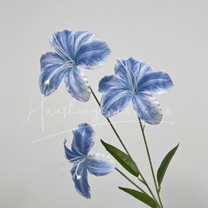 Fleurs de lys artificielles en soie, haute simulation, décoration de mariage et de maison, branche unique WMC - Product Image 4